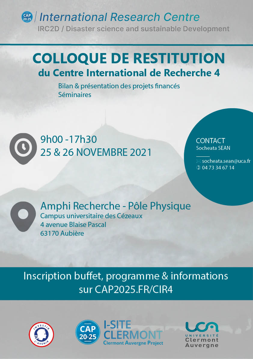 Affiche - colloque restitution - CIR4 - 2021